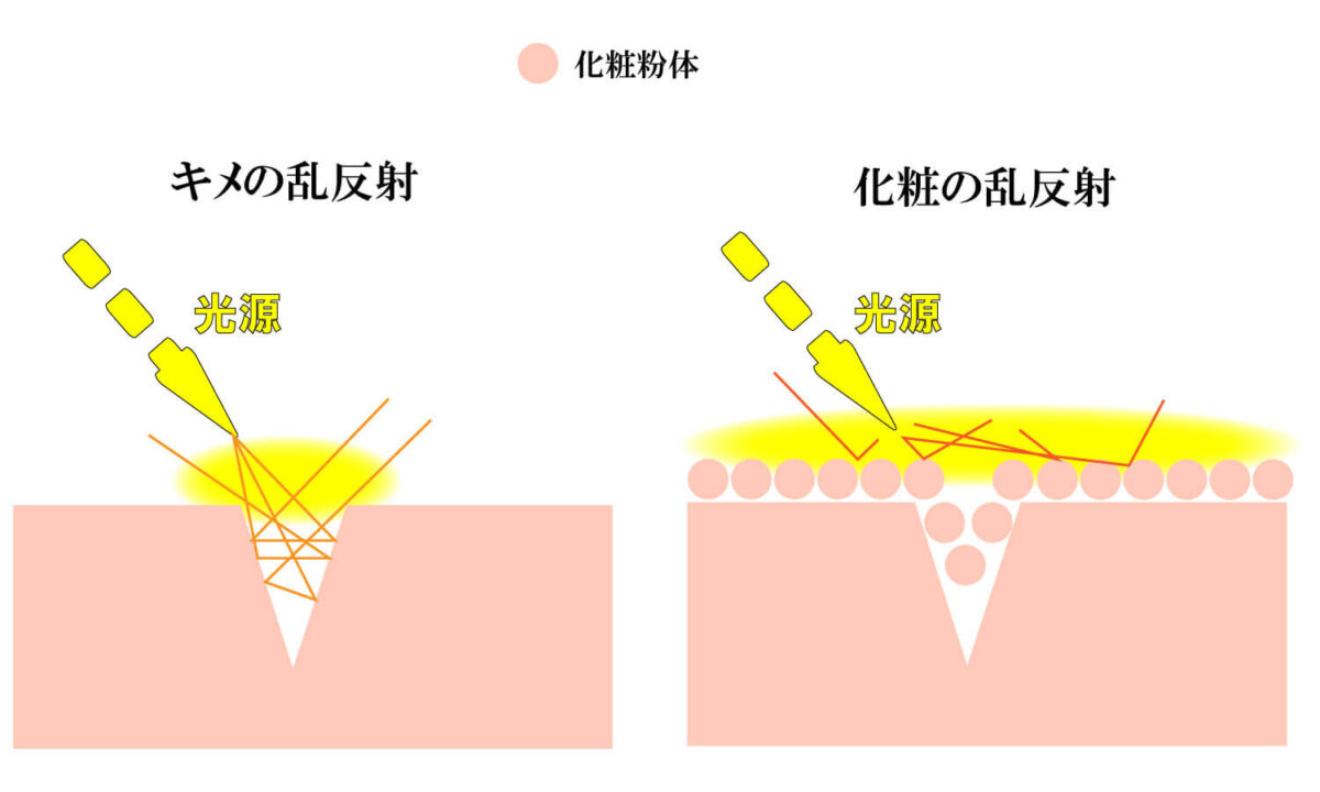 化粧とキメの乱反射1